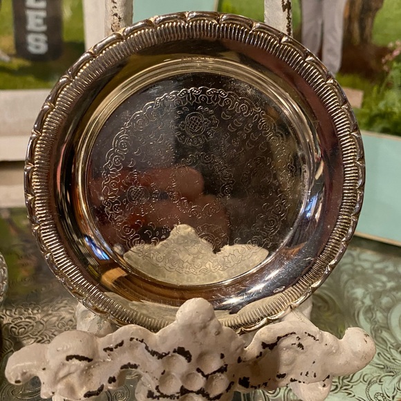 Vintage silver plate coasters from Sweden
